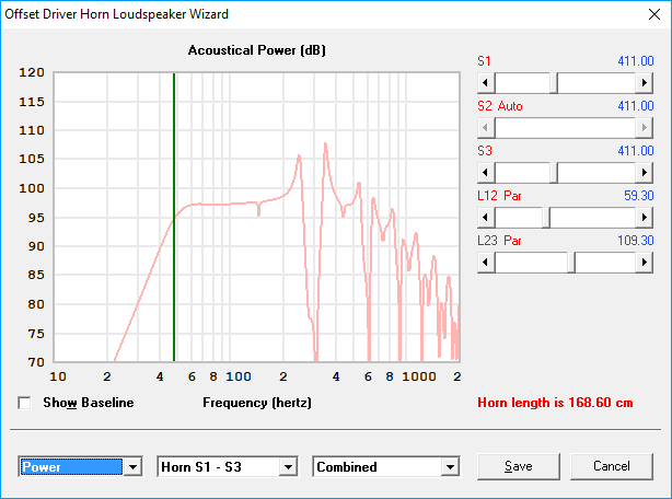 Hornresp sim - classical TL - 48 Hz